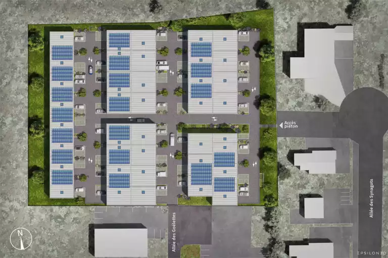 illustration d'un plan de locaux commerciaux/industriels
