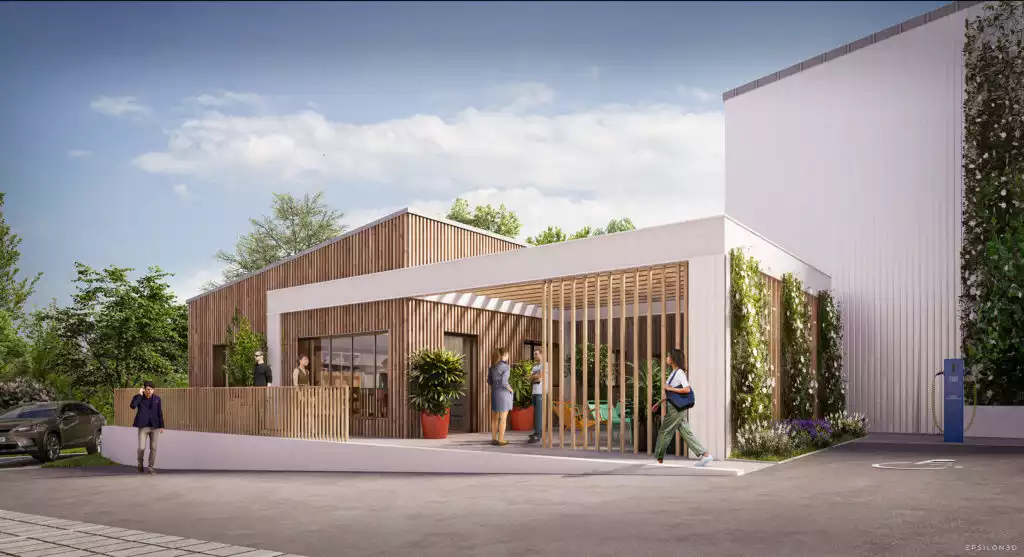 vue 3d d'un futur local commercial