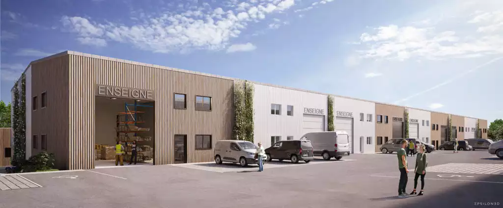 vue en 3d de futurs locaux commerciaux