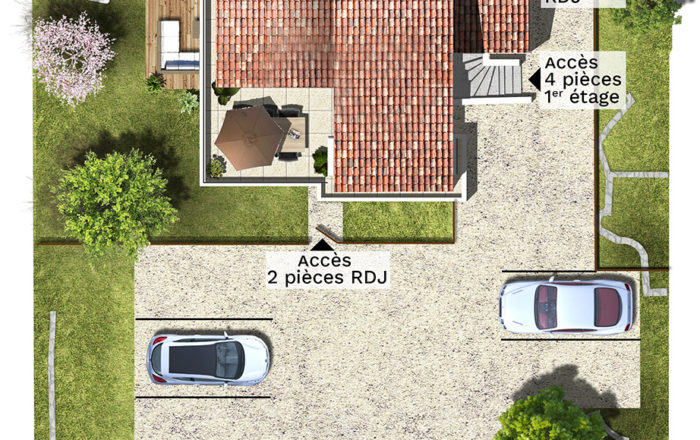 plan d'illustration d'une future maison réhabilitée