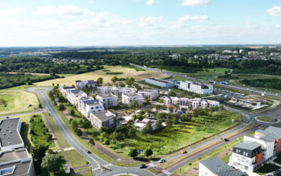 vue aérienne d'un futur quartier